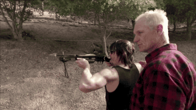 Darrel Learning to Use a Crossbow (6 gifs)