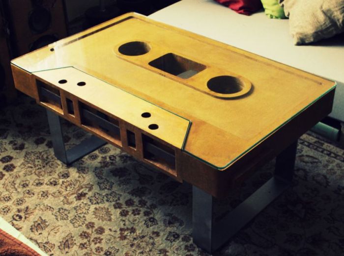 Audio Cassette Coffee Table (21 pics)