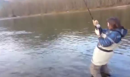 Hilarious Fishing Girl