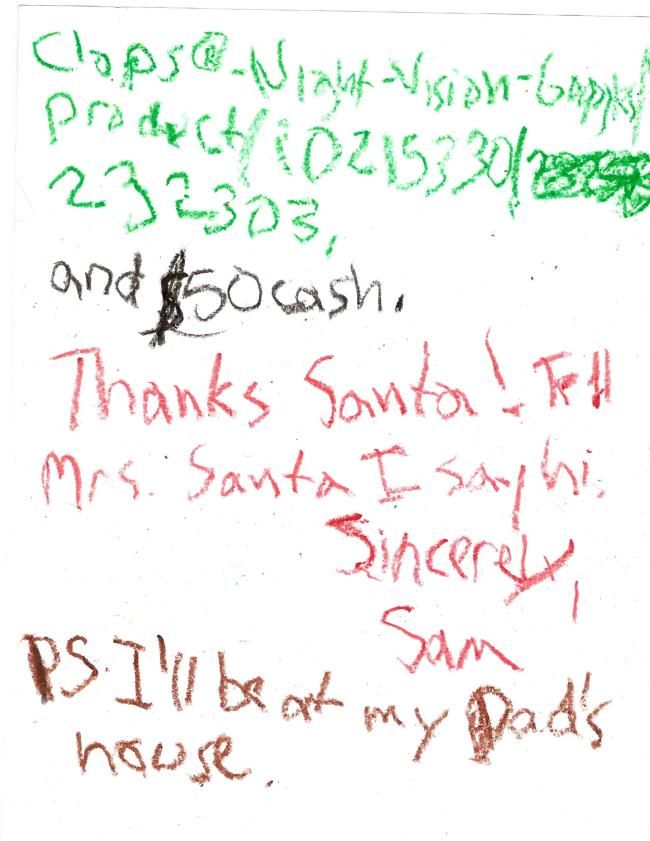 A Letter to Santa (5 pics)