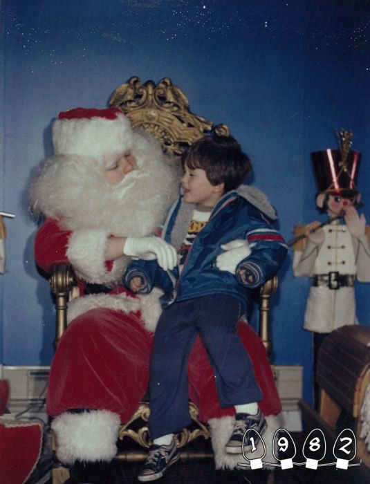 Annual Santa Photo, 1980-2013 (34 pics)