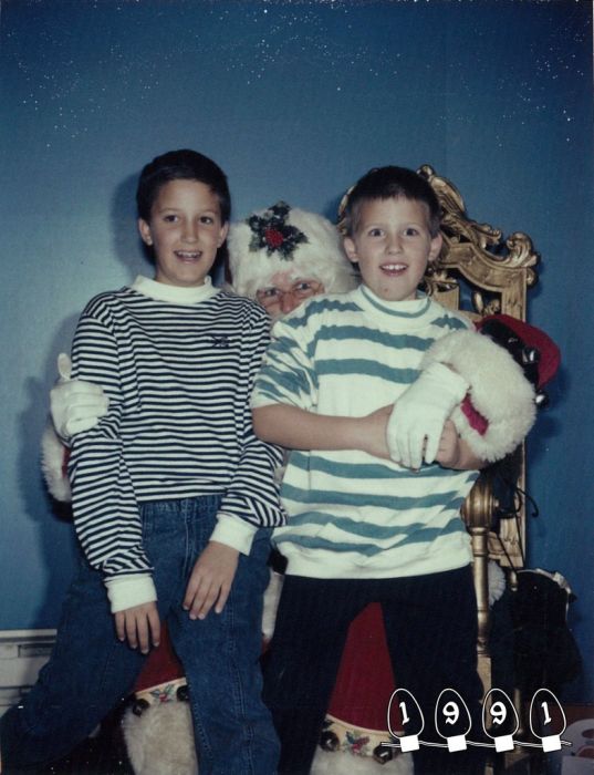 Annual Santa Photo, 1980-2013 (34 pics)