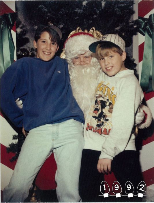Annual Santa Photo, 1980-2013 (34 pics)
