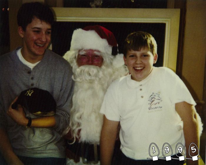 Annual Santa Photo, 1980-2013 (34 pics)