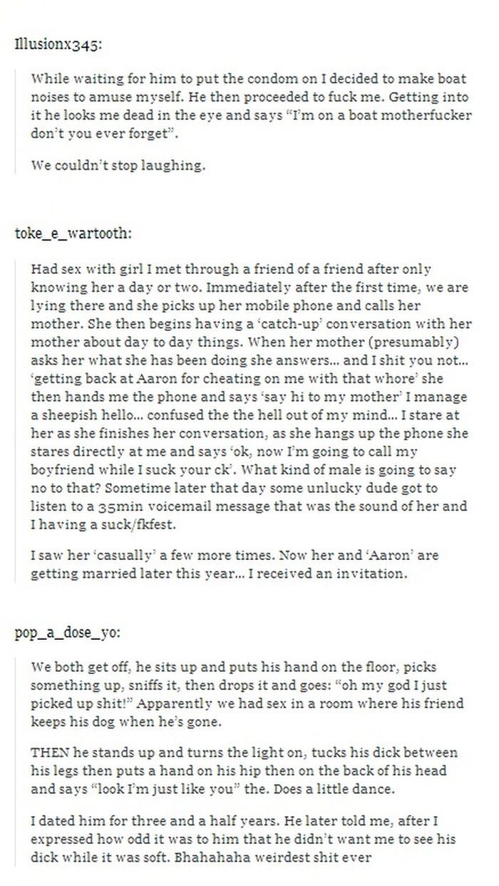 50 Awkward Sexual Experiences (17 pics)
