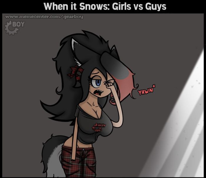 When It Snows: Girls Vs Guys (12 pics)
