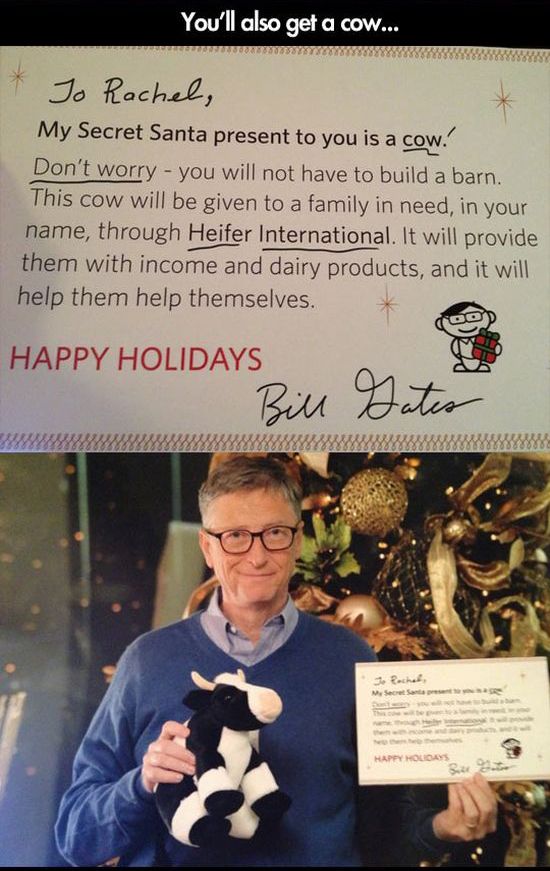 When Your Secret Santa Is Bill Gates (6 pics)