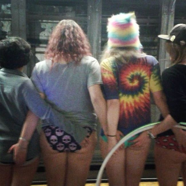 No Pants Subway Ride 2014. Girls Only Edition (44 pics)