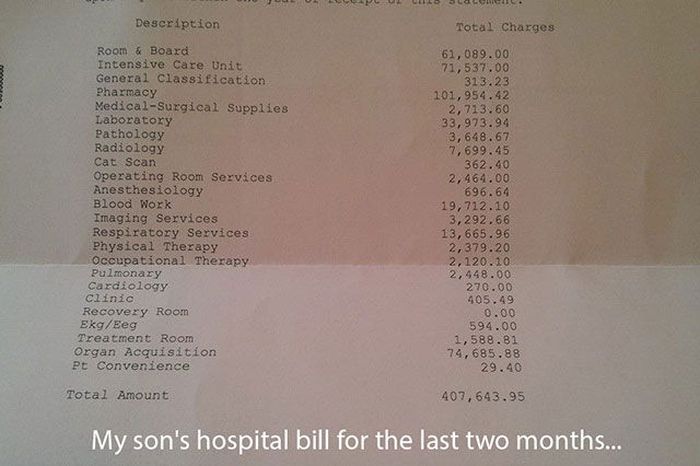 US Medical Bills (15 pics)