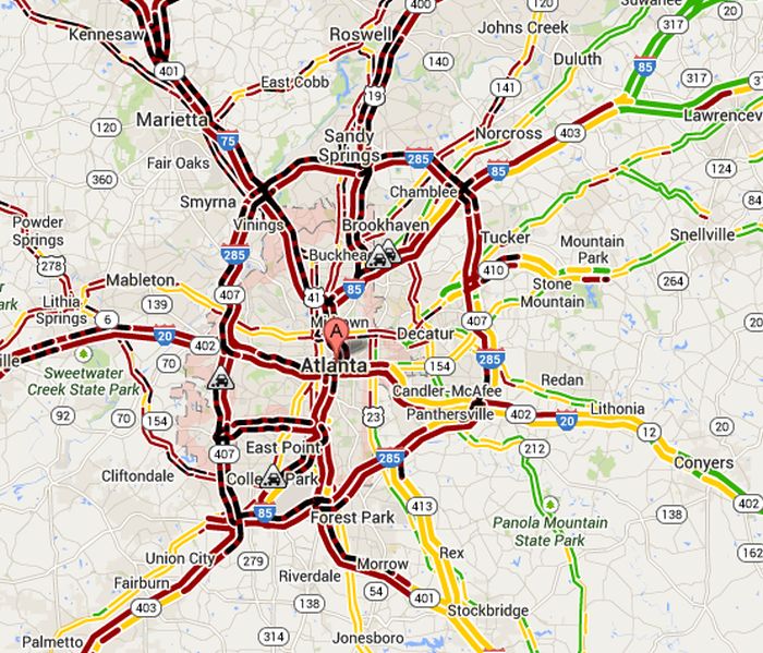 Atlanta Snow Traffic (17 pics)