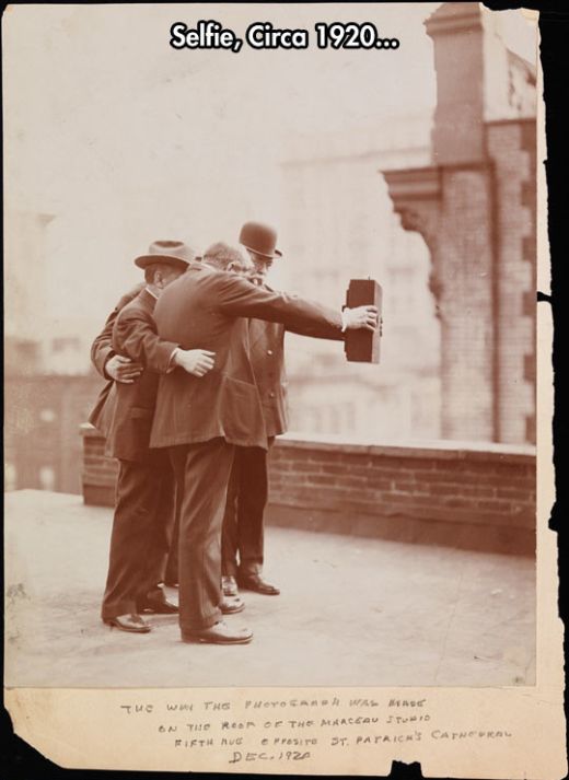 Selfie from 1920 (2 pics)