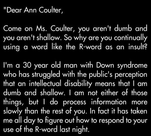 Open Letter from Franklin Stephens to Ann Coulter (5 pics)