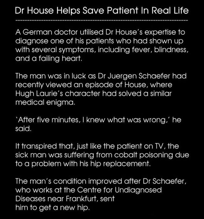 Dr. House Helps Save Patients in Real Life (3 pics)