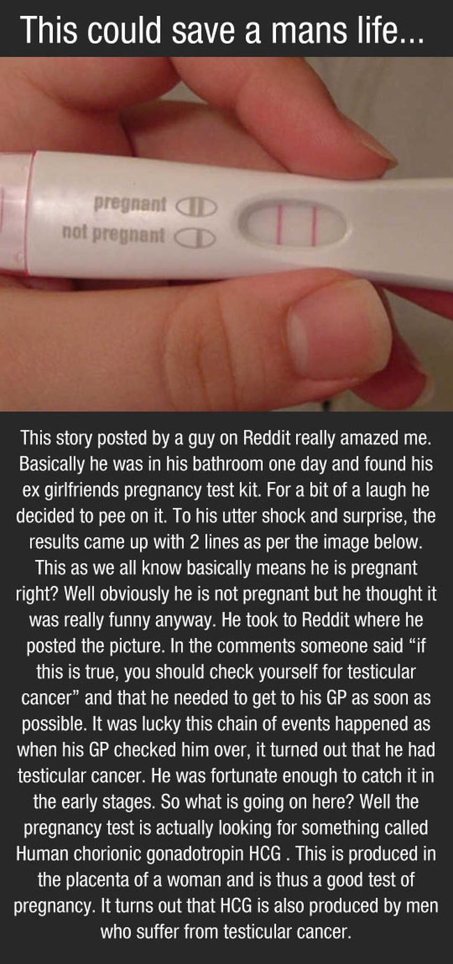 Pregnancy Test Can Save a Man's Life
