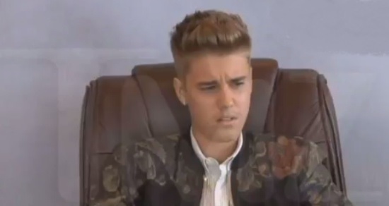 Justin Bieber During the Deposition