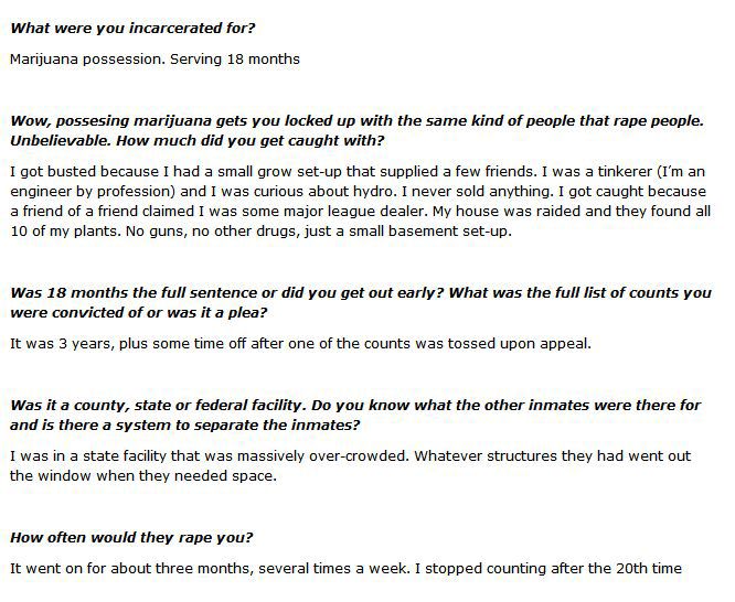 A Victim of Prison Rape Gives an Interview (12 pics)