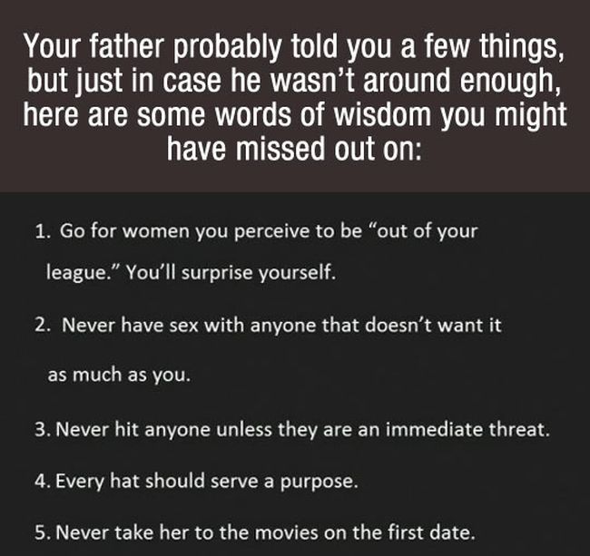 Words of Wisdom for Every Man (7 pics)