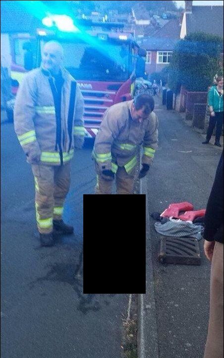 Girl Got Stuck in a Drain While She Tried to Retrieve Her iPhone (5 pics)