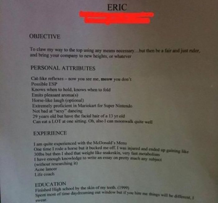 Resumes That Are So Wrong (20 pics)