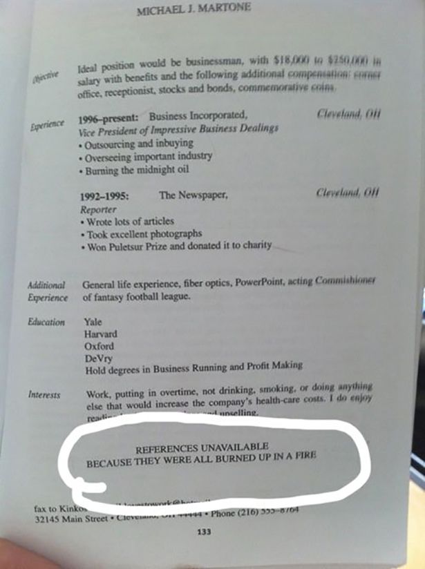 Resumes That Are So Wrong (20 pics)