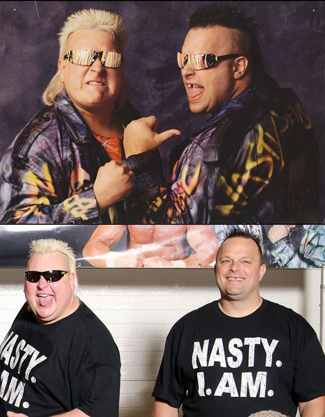 Pro Wrestlers Back In The Day And Today (20 pics)