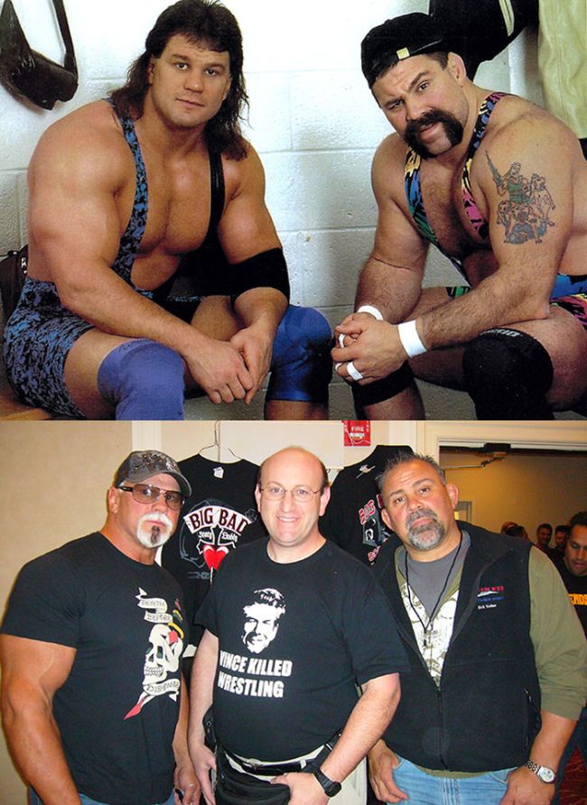 Pro Wrestlers Back In The Day And Today (20 pics)