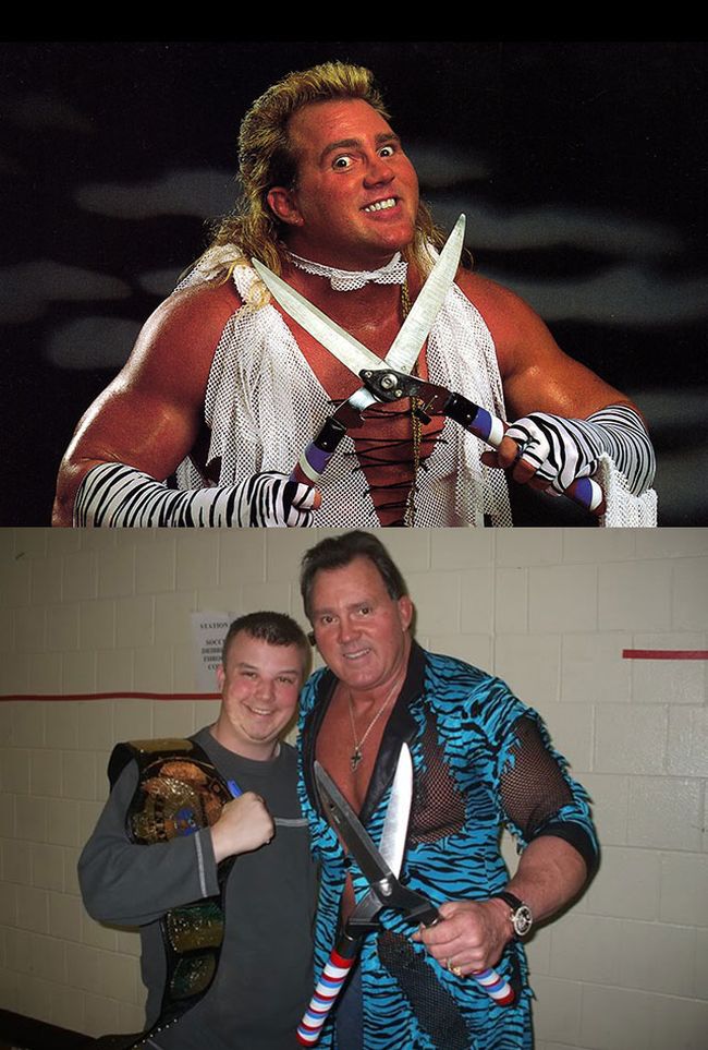 Pro Wrestlers Back In The Day And Today (20 pics)