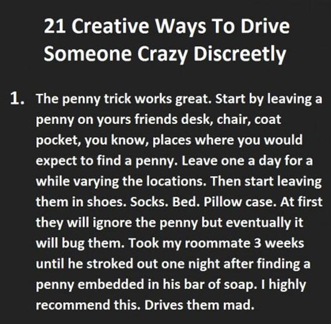 The Most Discreet Ways To Drive Someone Crazy (9 pics)