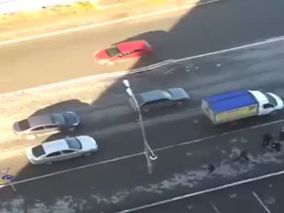 Pothole On Russian Road