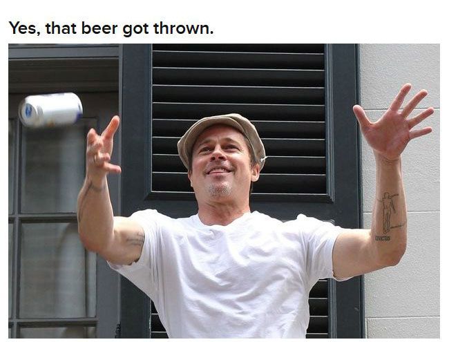 Brad Pitt Hooks Matthew McConaughey Up With A Beer (9 pics)