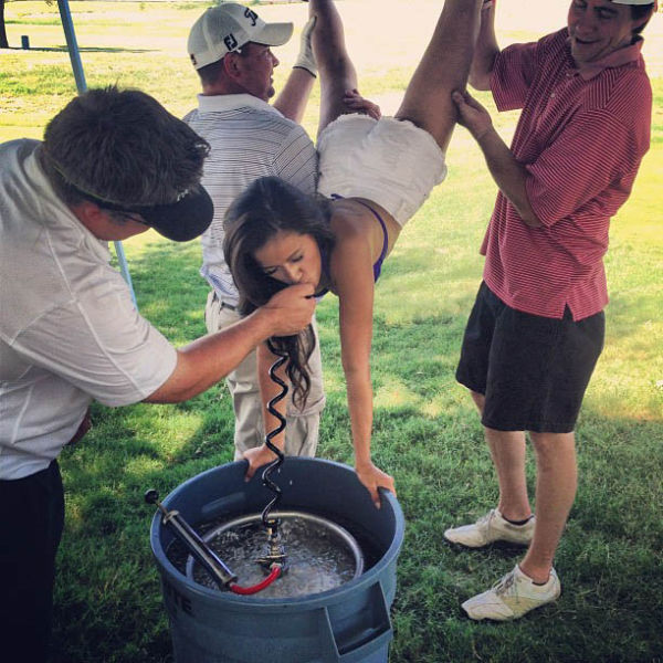 College Girl Keg Stand