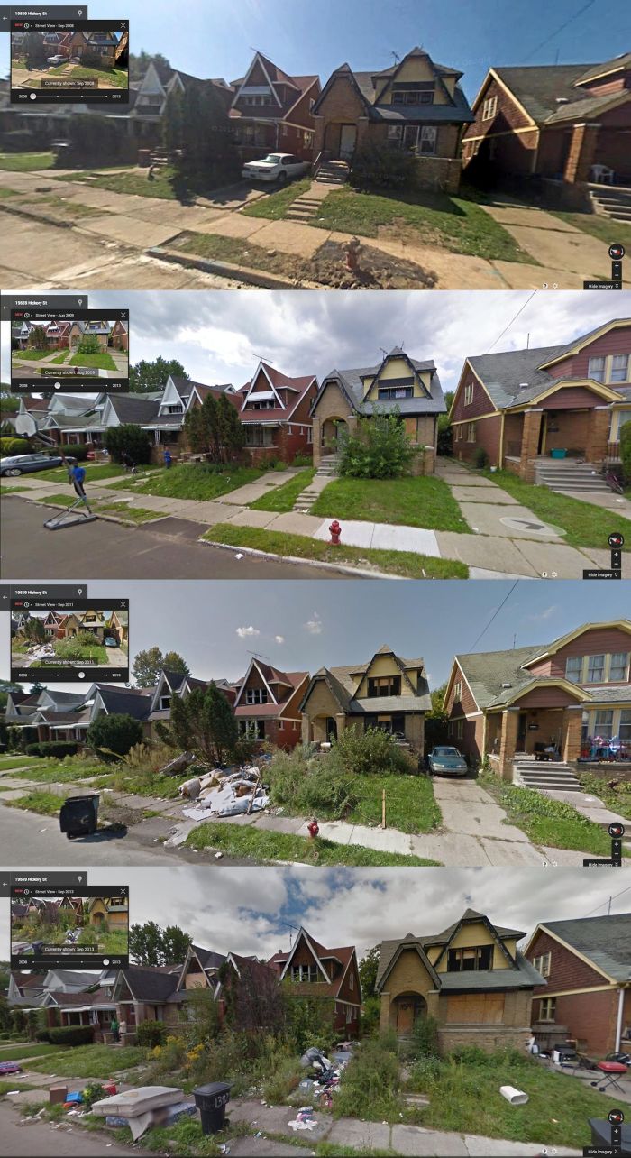 Google Steet View Documents The Decline Of Detroit (10 pics)