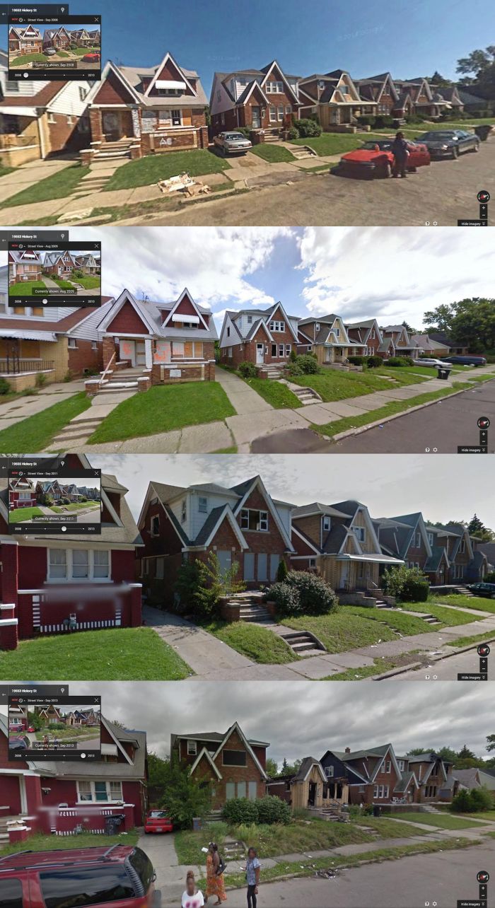 Google Steet View Documents The Decline Of Detroit (10 pics)