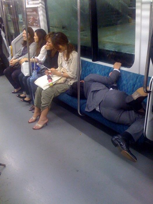 Businessmen Of Japan Get Drunk And Pass Out (20 pics)