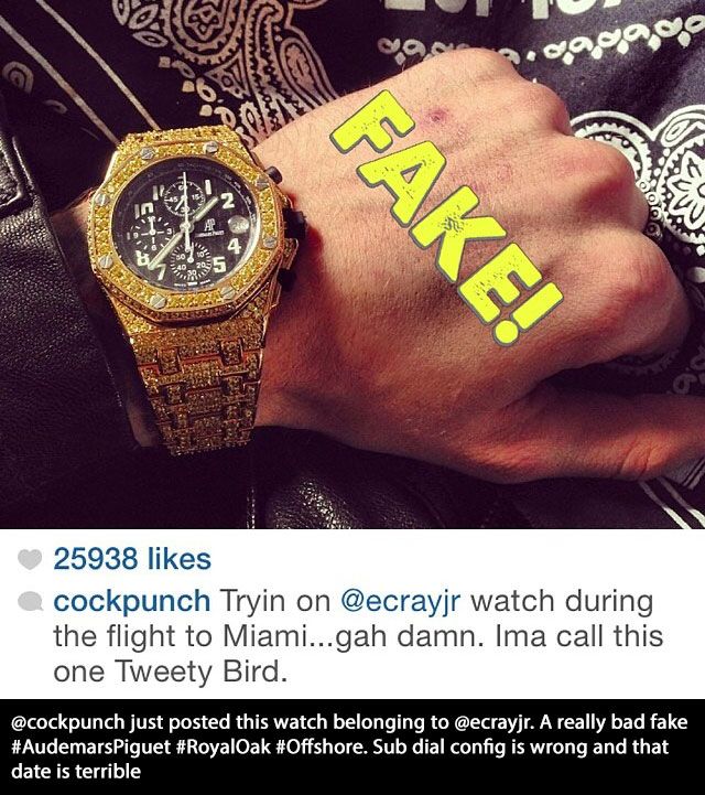 Real Rappers That Have Fake Watches (11 pics)