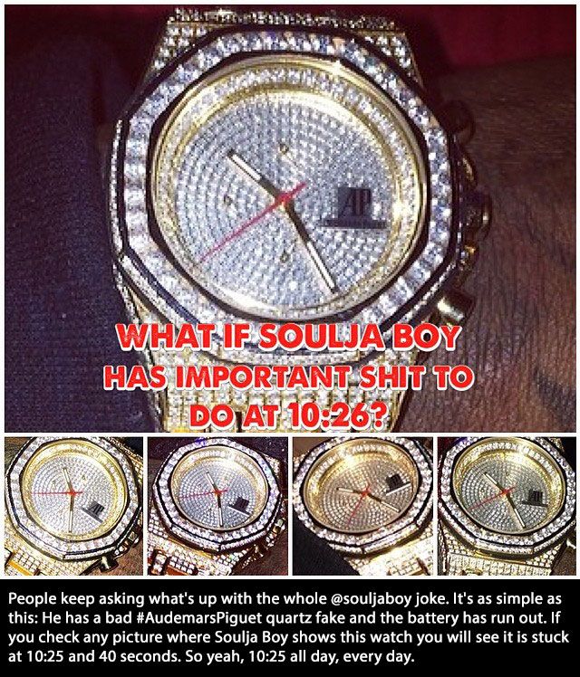 Real Rappers That Have Fake Watches (11 pics)