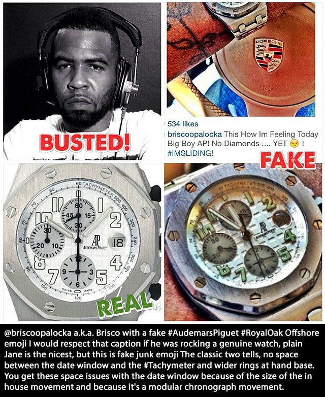 Real Rappers That Have Fake Watches (11 pics)