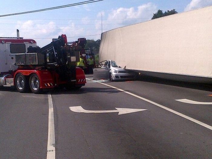 When A Car Takes On A Truck The Car Will Lose (6 pics)