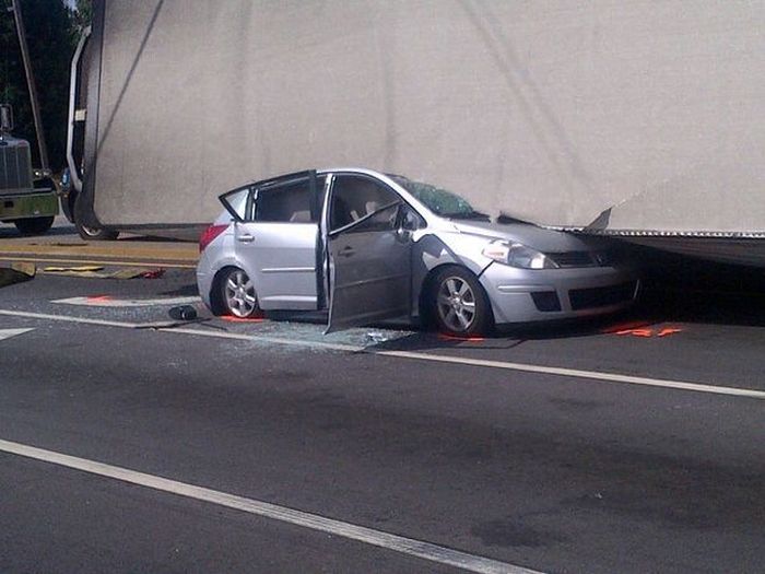 When A Car Takes On A Truck The Car Will Lose (6 pics)