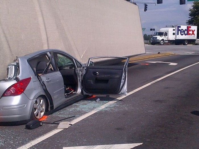 When A Car Takes On A Truck The Car Will Lose (6 pics)