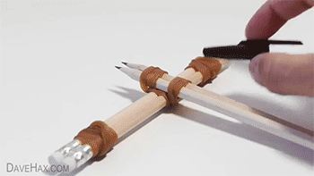 How To Make A Crossbow With Office Supplies (9 gifs)