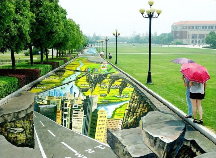 The Largest 3D Painting On The Planet (5 pics)