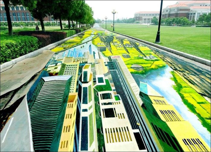 The Largest 3D Painting On The Planet (5 pics)
