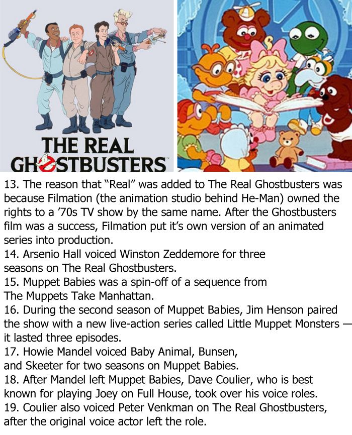 Crazy Facts About 80s Cartoons (6 pics)