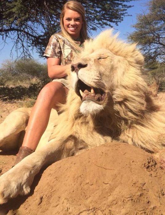 Texas Cheerleader Hunts Innocent Animals In Africa (18 pics)