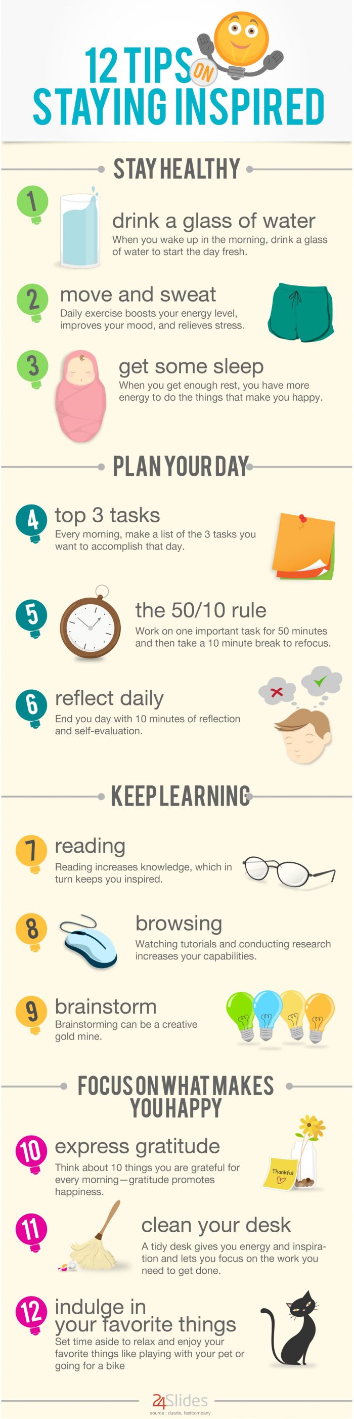How To Stay Inspired And Happy (infographic)