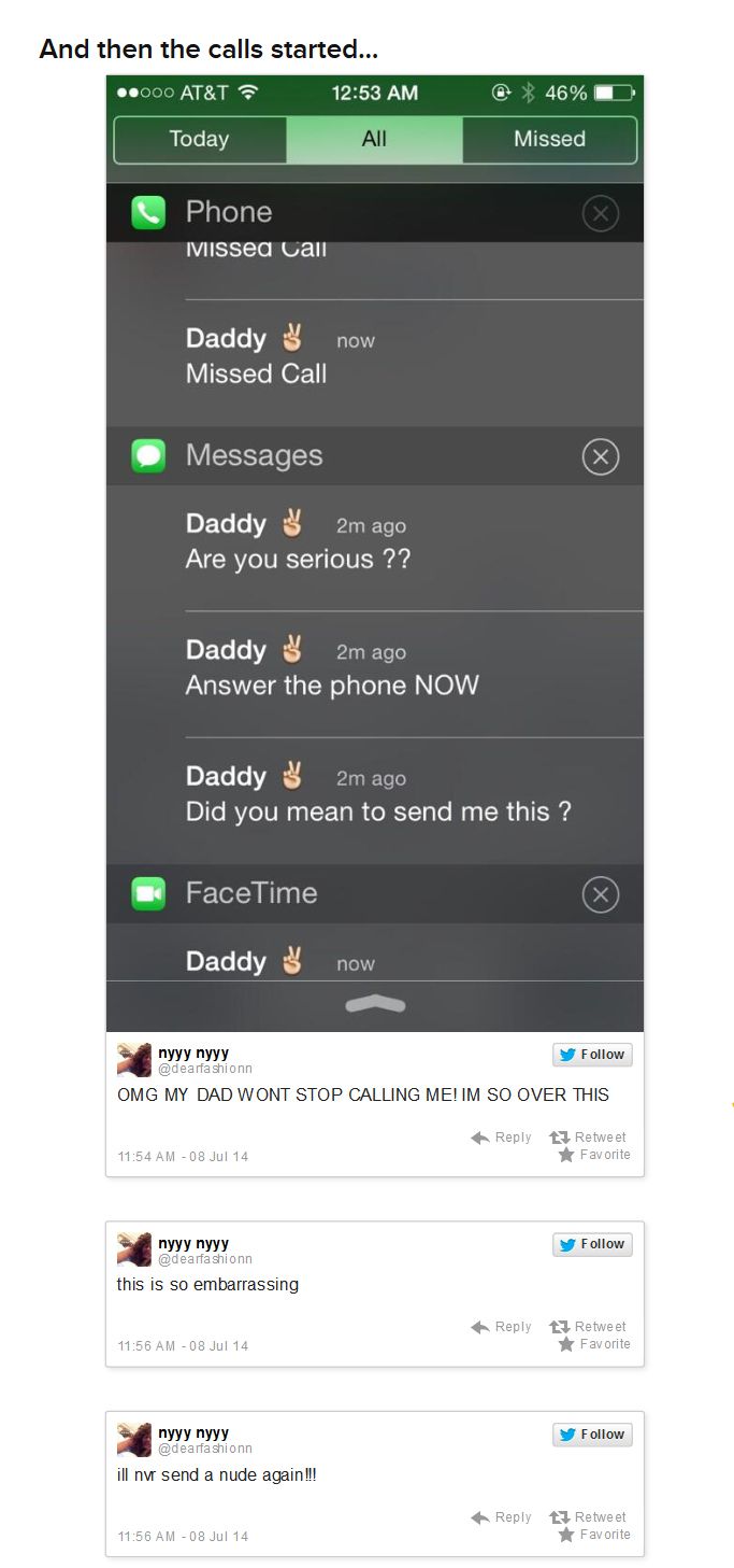 That Awkward Moment When You Send Nudes To Dad (8 pics)