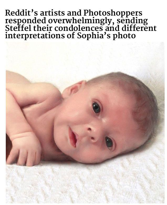 Strangers Were Asked to Photoshop a Photo of a 6-Week-Old Child (17 pics)