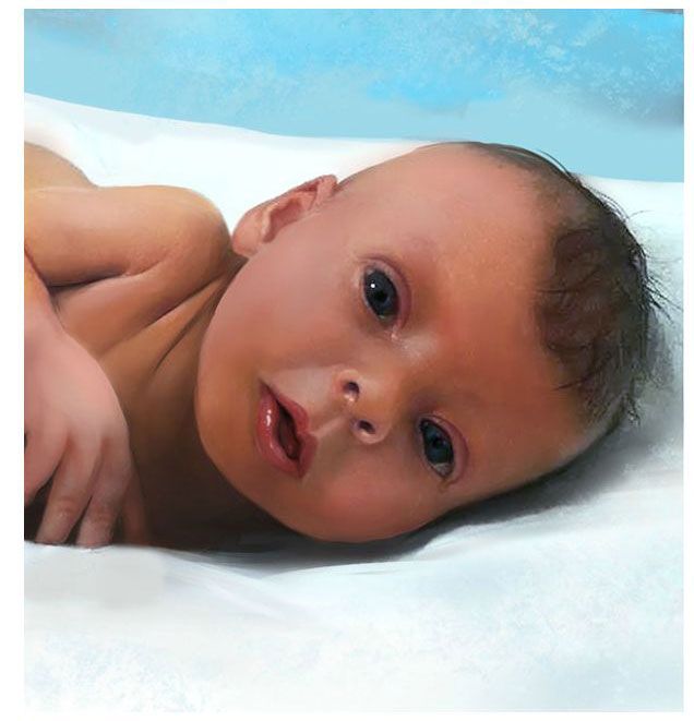 Strangers Were Asked to Photoshop a Photo of a 6-Week-Old Child (17 pics)
