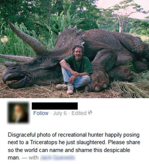 Steven Spielberg Is Hunting Triceratops (3 pics)